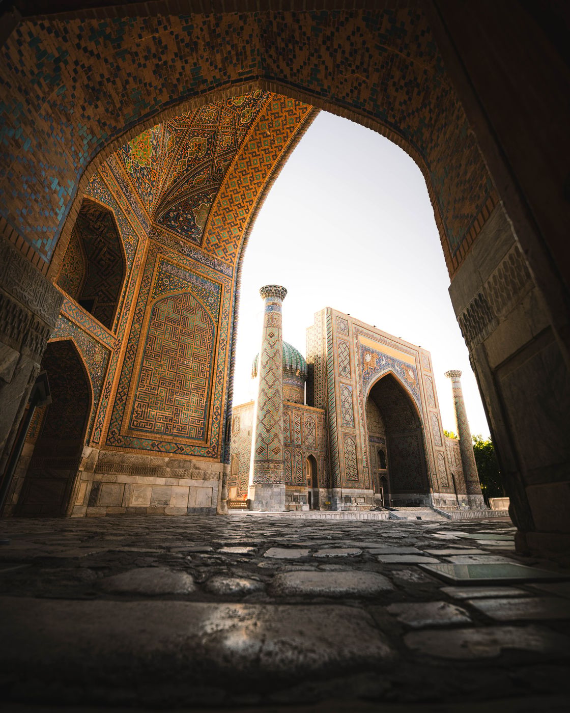 Registan, Northern Door Frame to the East, Samarkand, Uzbekistan