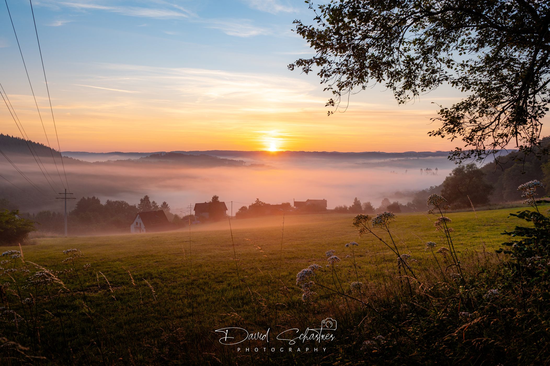 Sunrise over the Wiedtal, Germany