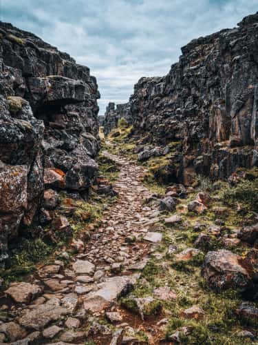 Thingvellir at the rift valley in Iceland