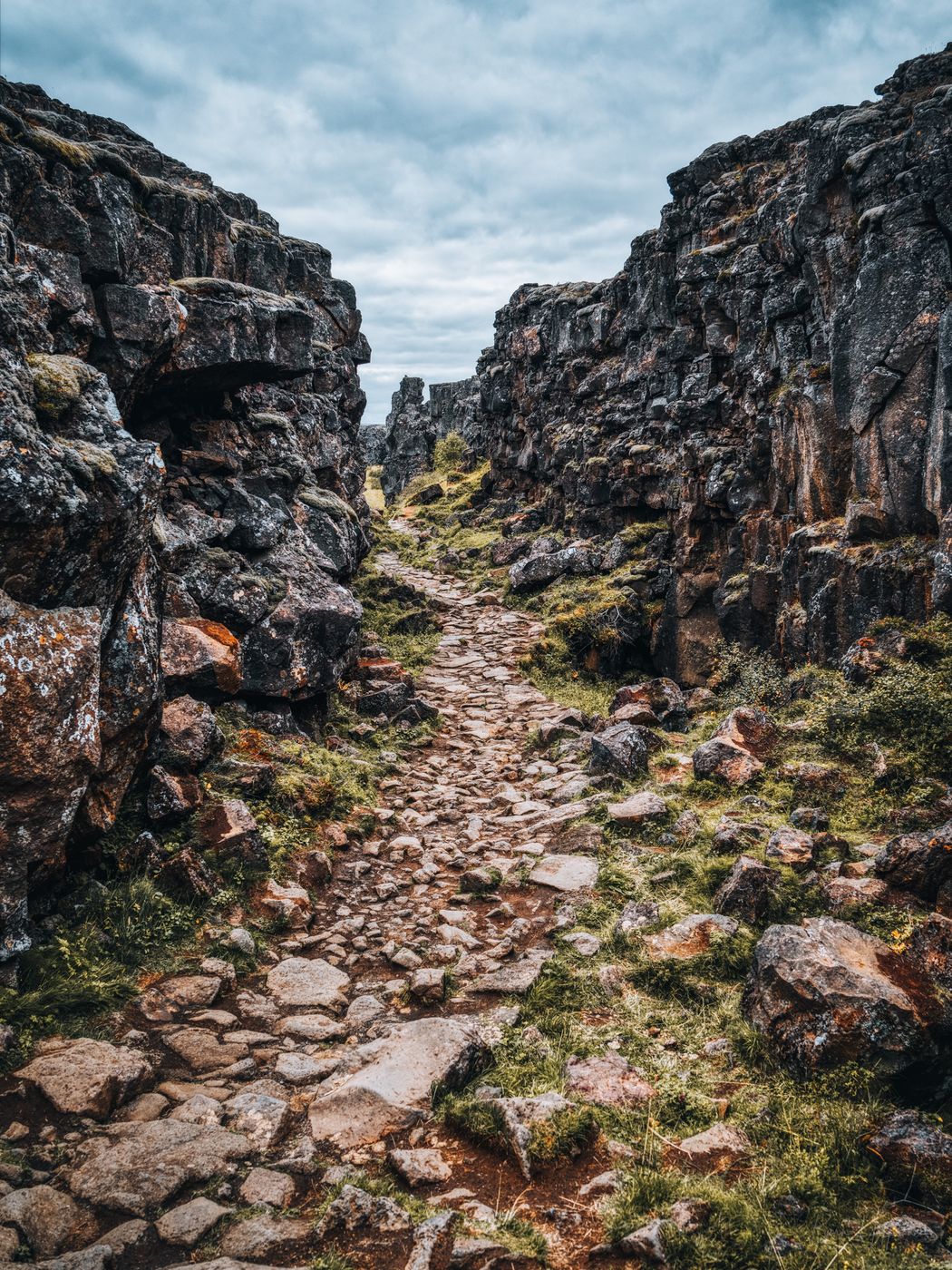 Thingvellir at the rift valley in Iceland, Iceland