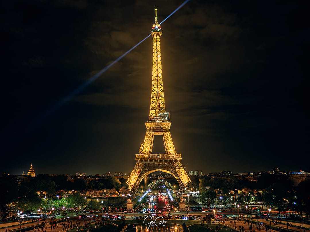 Eiffel Tower from Trocadero, Paris, France