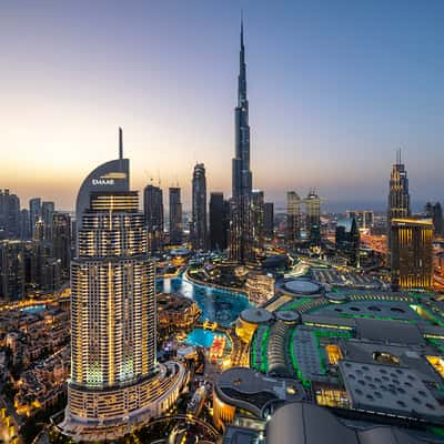 view from above dubai downtown, United Arab Emirates