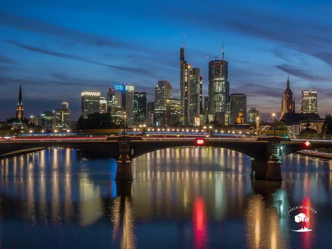 View from the Flößerbrücke, Frankfurt am Main