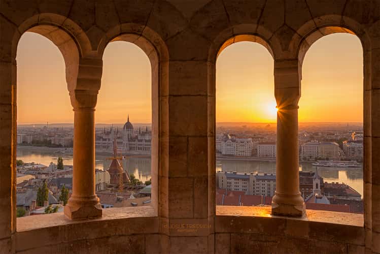 Hungarian Parliament from Fishermens Bastion