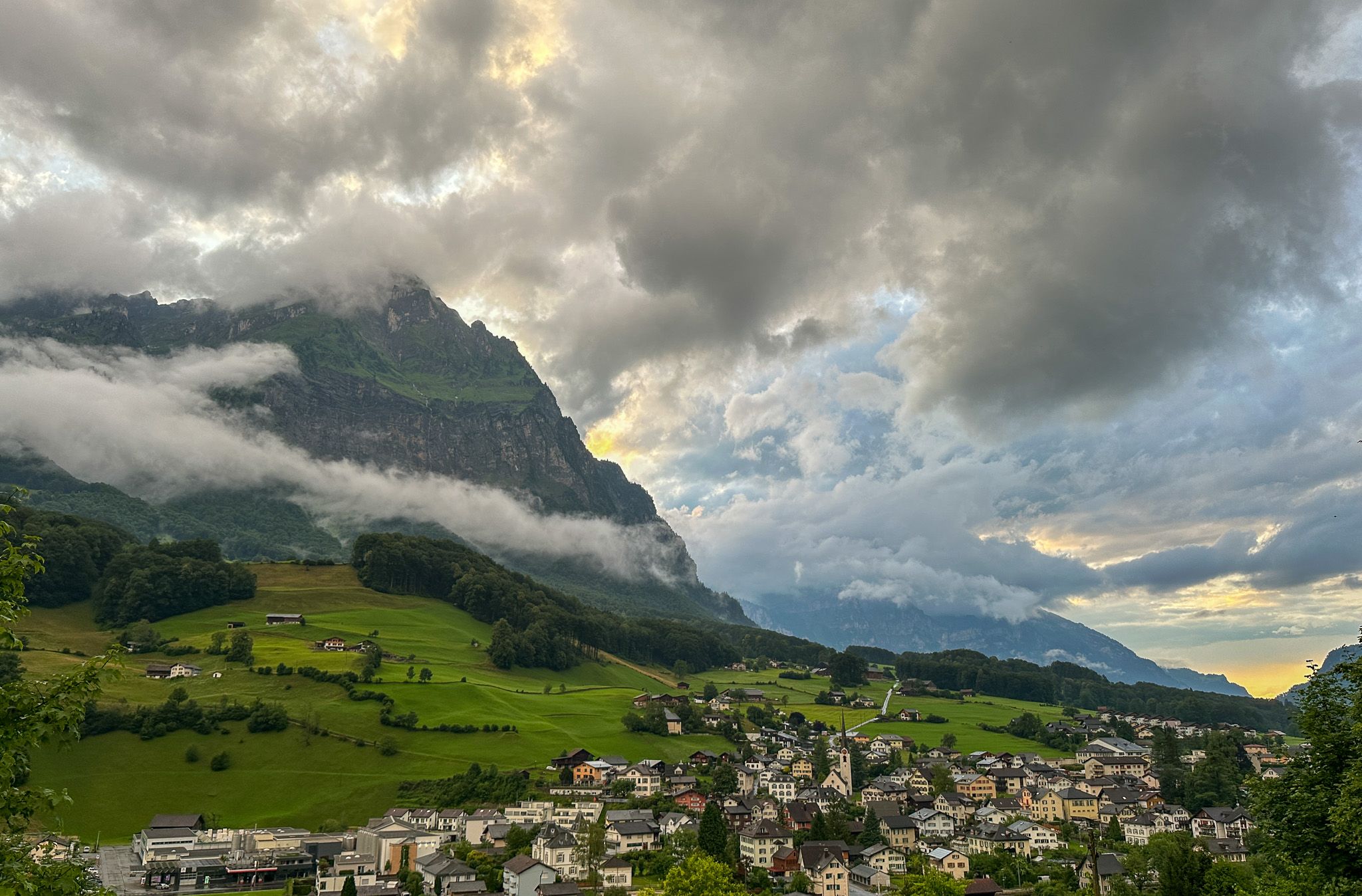 View on Mitlödi/GL, Switzerland