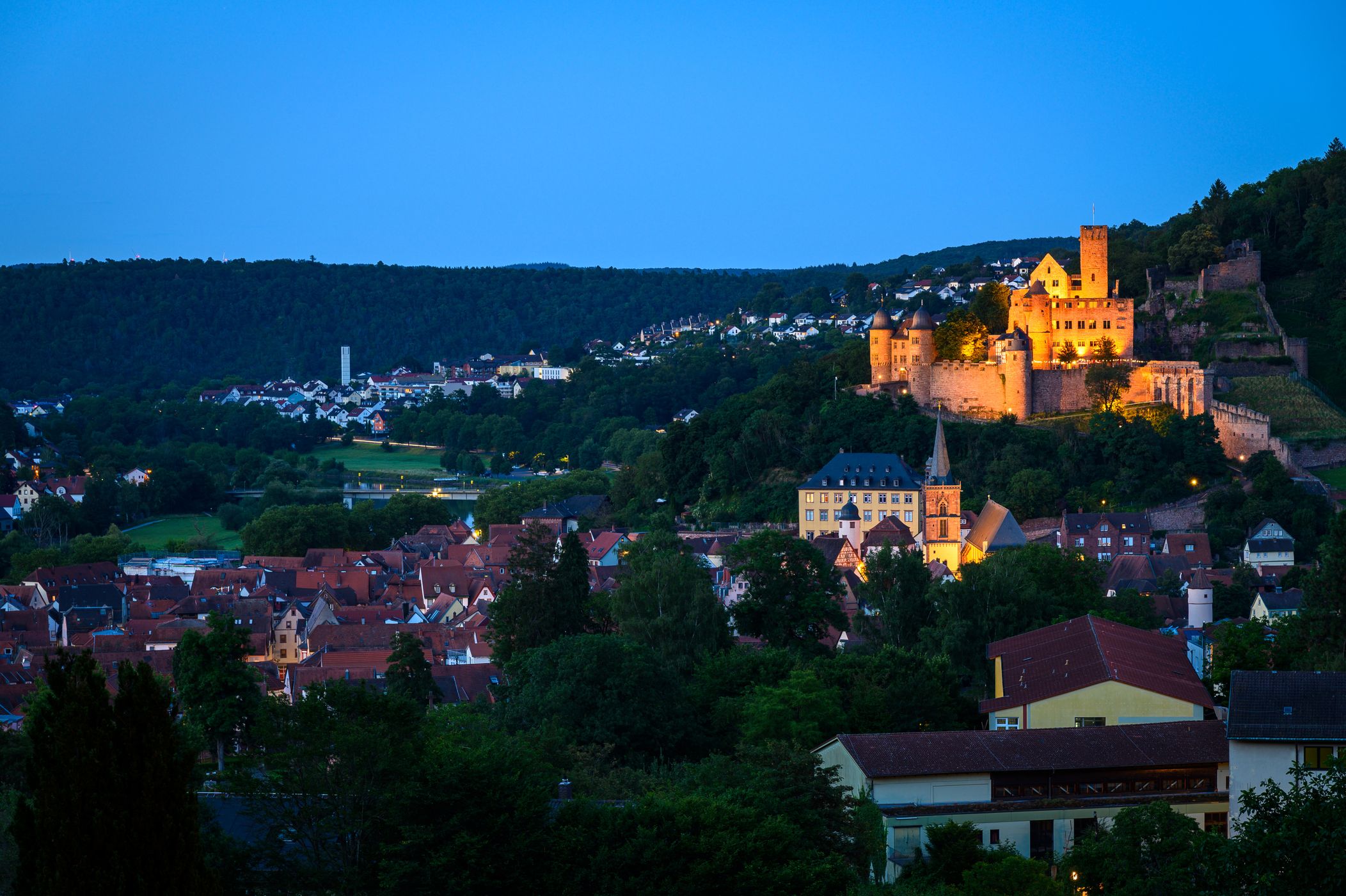 Wertheim from Wartberg, Germany