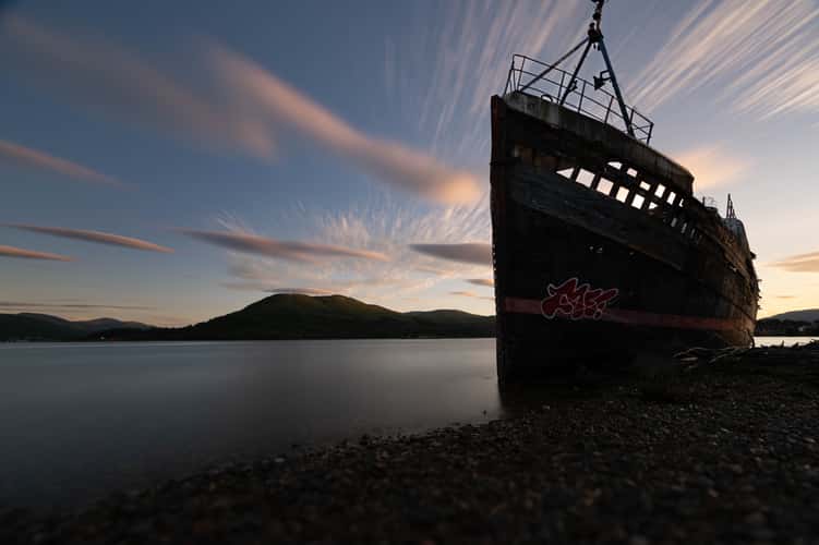Abandoned fishing boat, Scotland