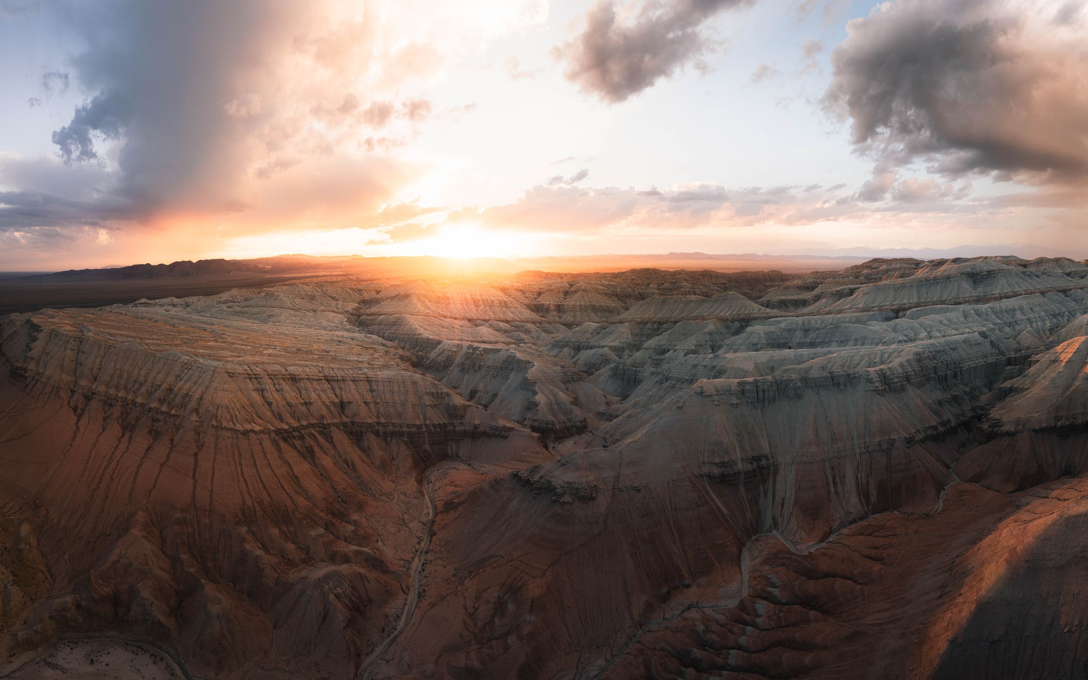 Aktau Mountains, Aerial Total Canyons, Kazakhstan