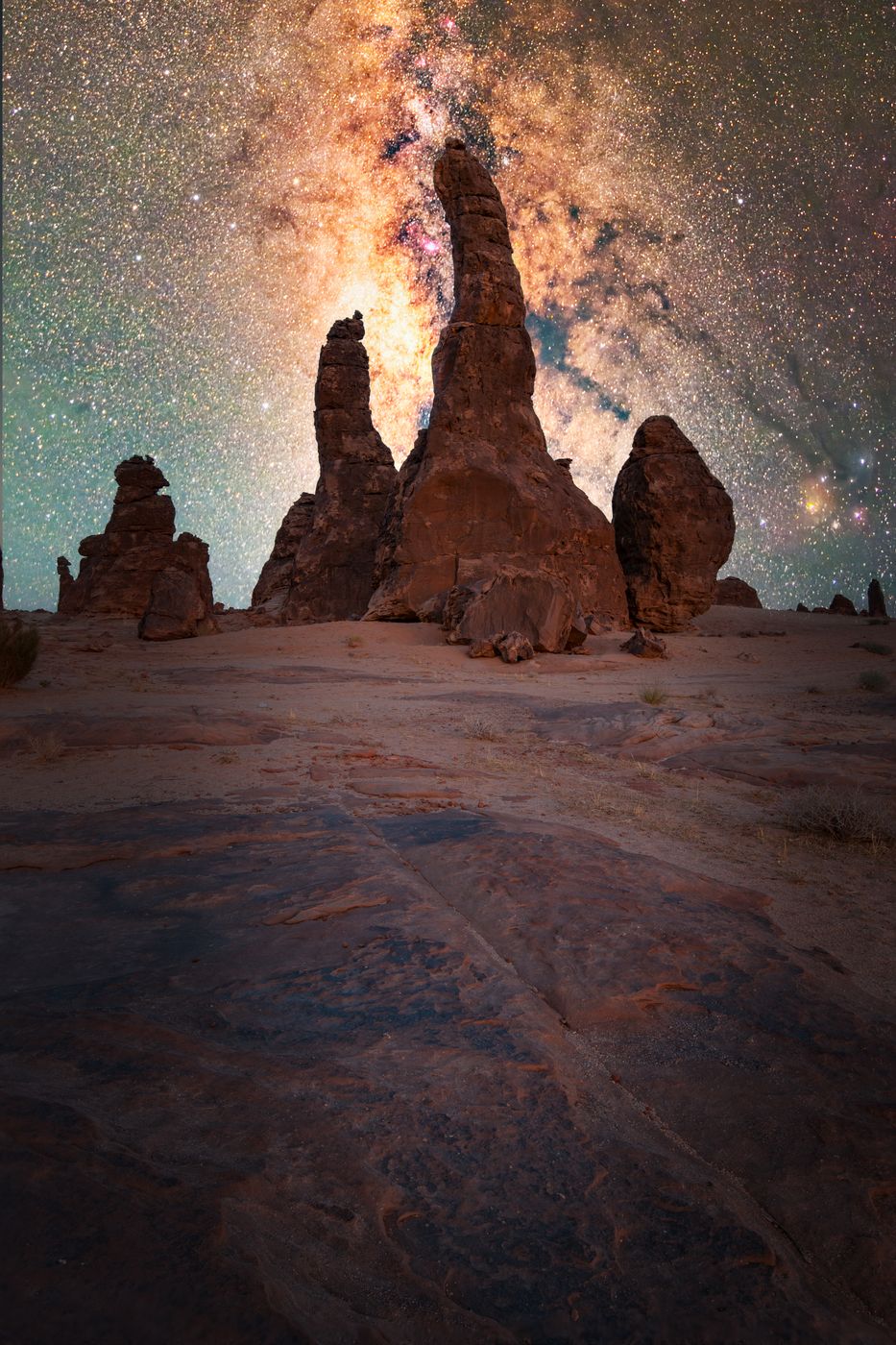 Al Gramil Mountains Alula, Saudi Arabia