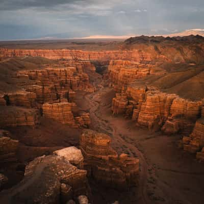 Charyn Canyon, Aerial View from Viewpoint, Kazakhstan