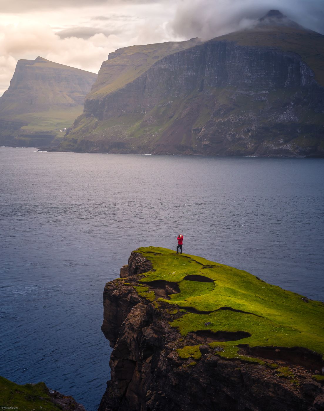 Drone View of Drangarnir, Faroe Islands