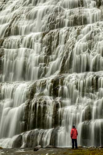 Close-up of Dynjandi Waterfall