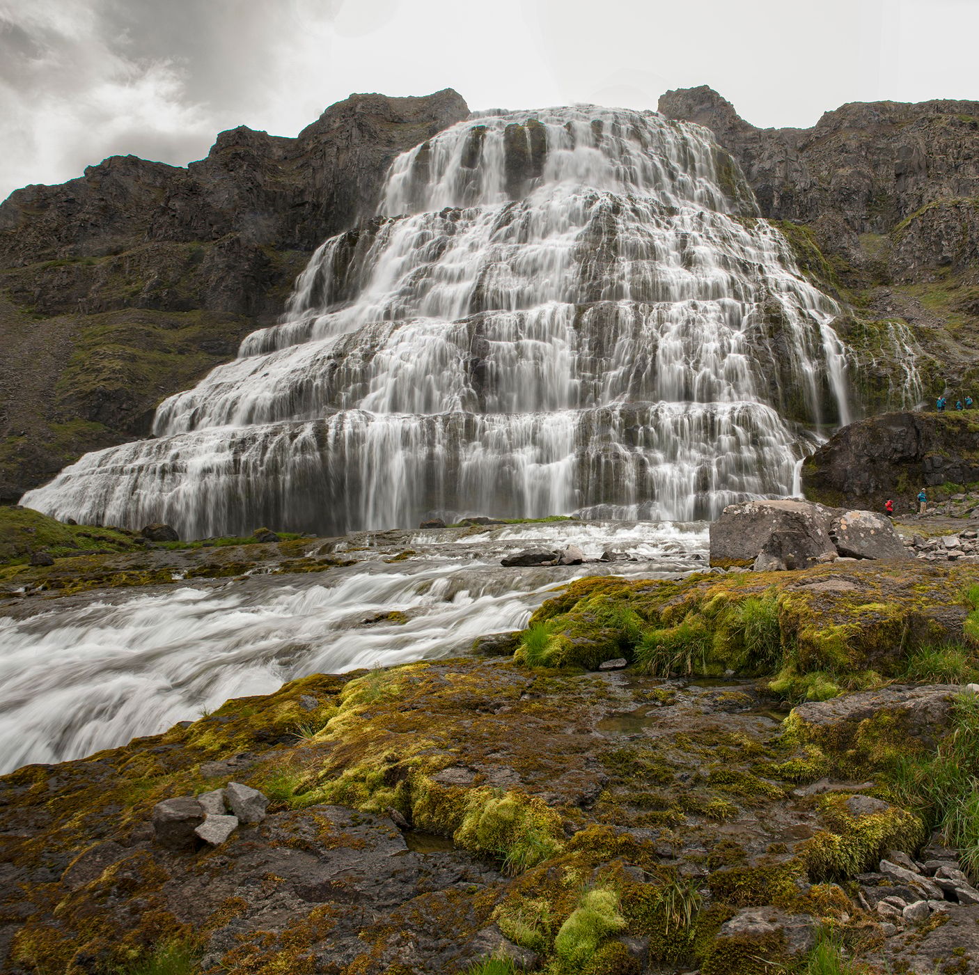 Close-up of Dynjandi Waterfall, Iceland