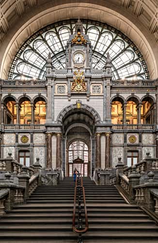 Entrance hall from the Central Station of Antwerp