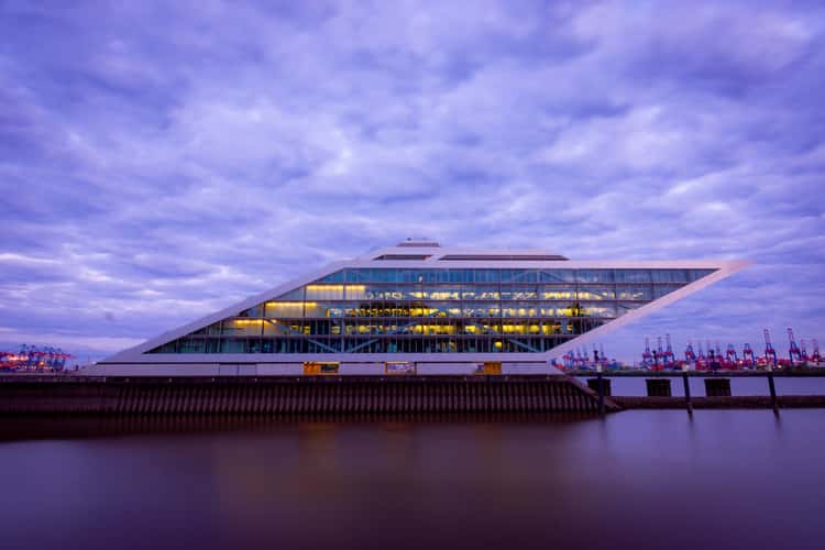 Frontal View Dockland Office Building, Hamburg