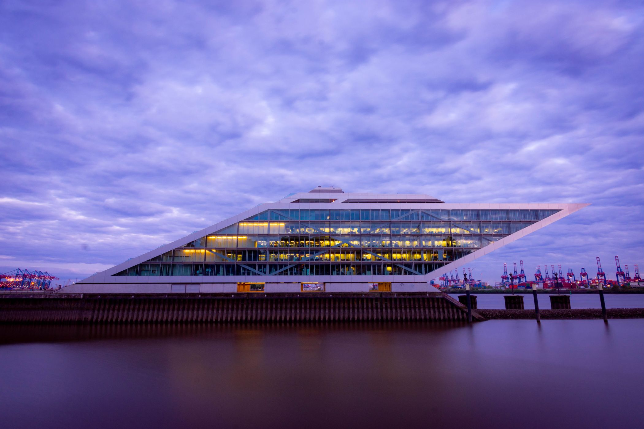 Frontal View Dockland Office Building, Hamburg, Germany