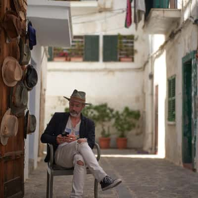 Hat shop in the Old Town, Spain