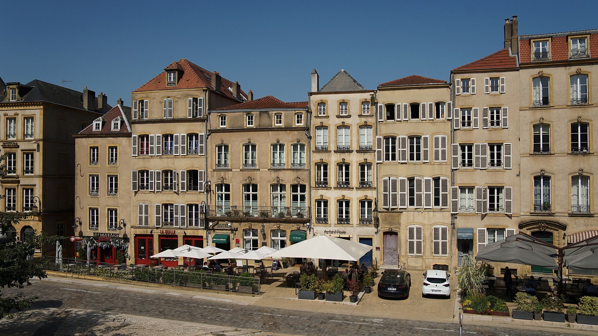 Houses below Cathedral, France
