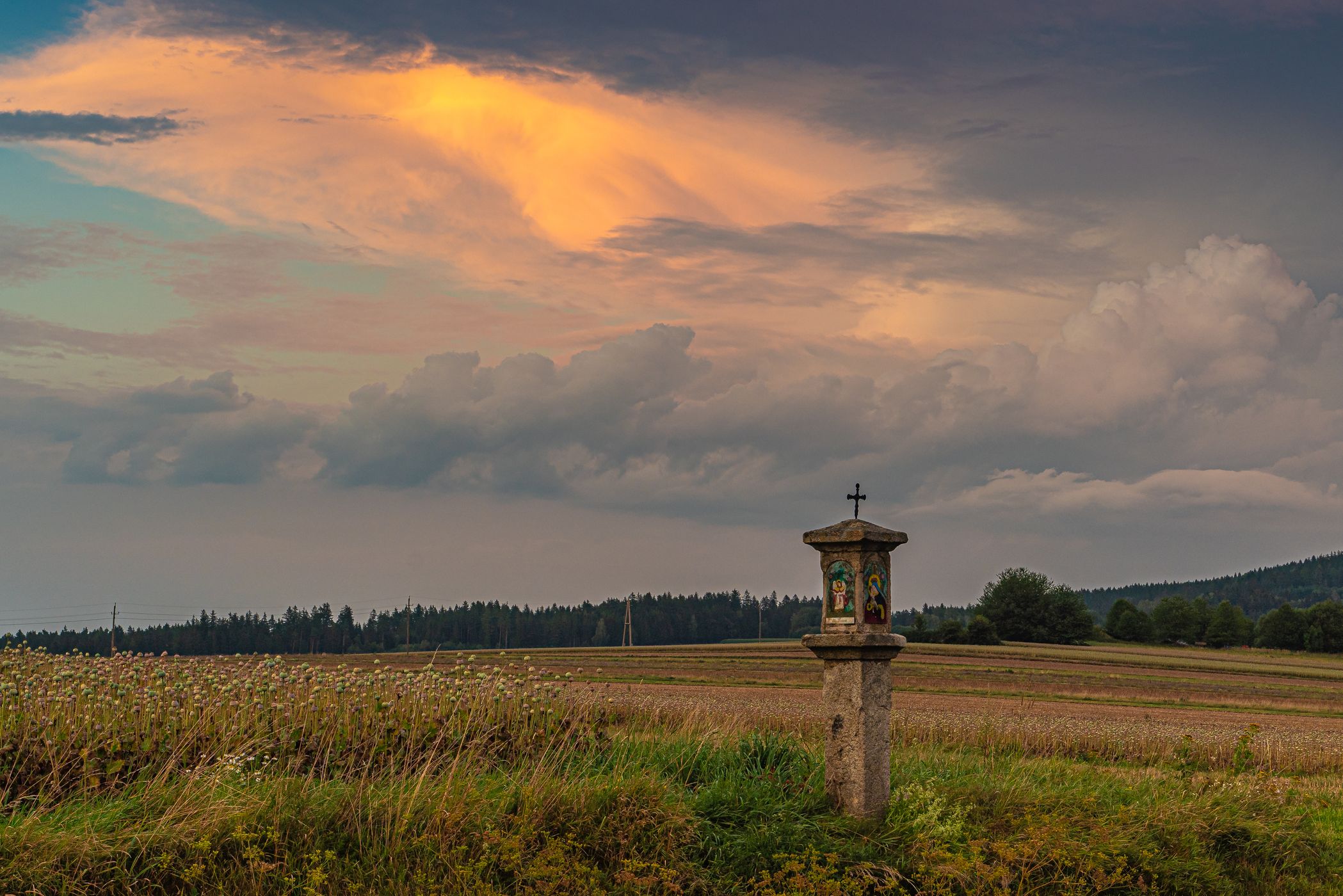 Jesus Christ memorial in the Waldviertel, Waldhausen, Austria