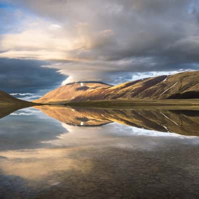 Lake in Altai Tavan Bogd National Park, Shoreline, Mongolia