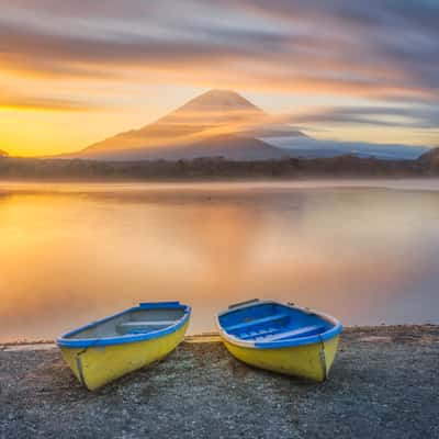 Mt Fuji from Lake Shoji, Japan