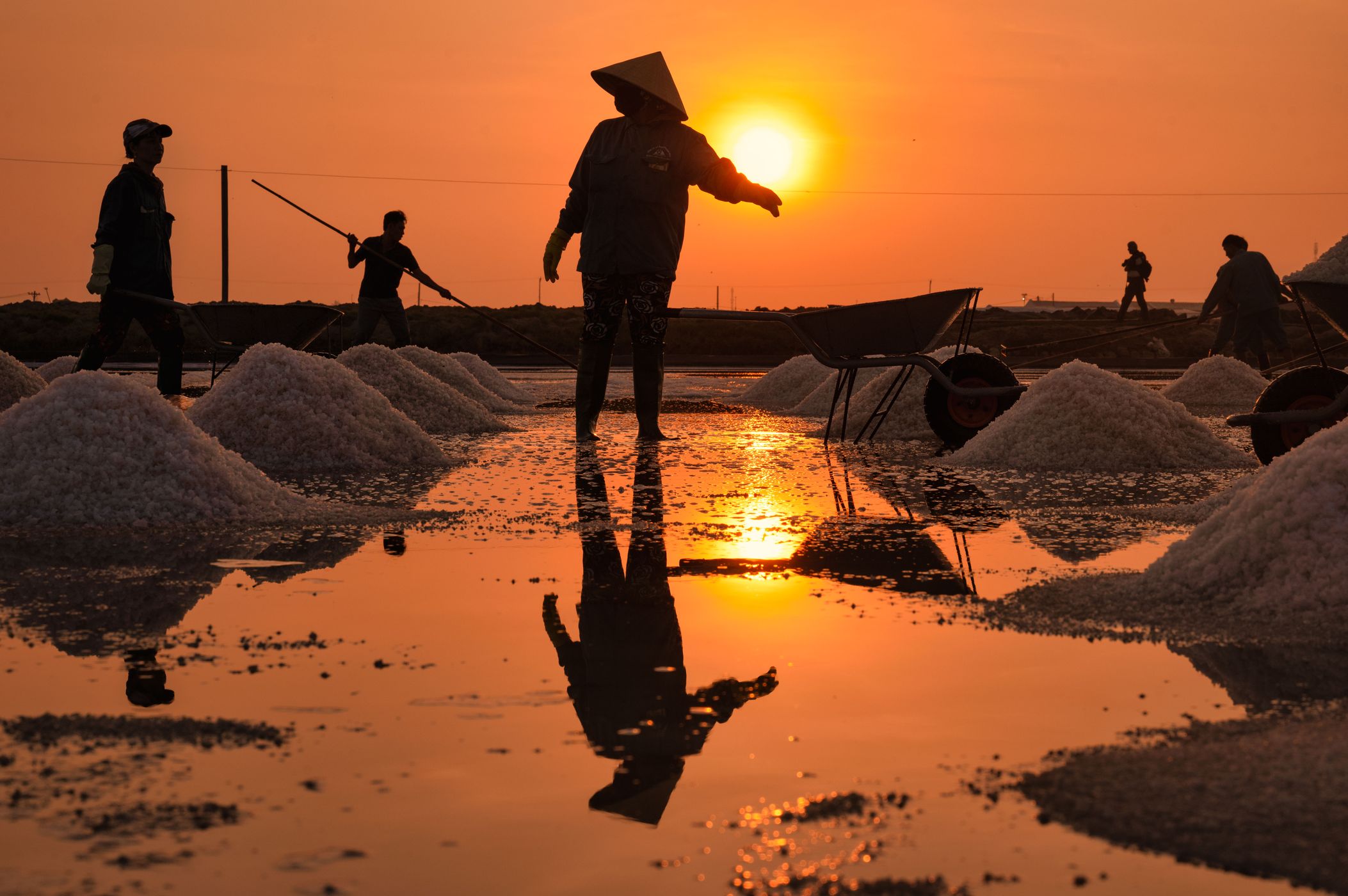 Ninh Hoa - Ninh Diem salt field, Vietnam