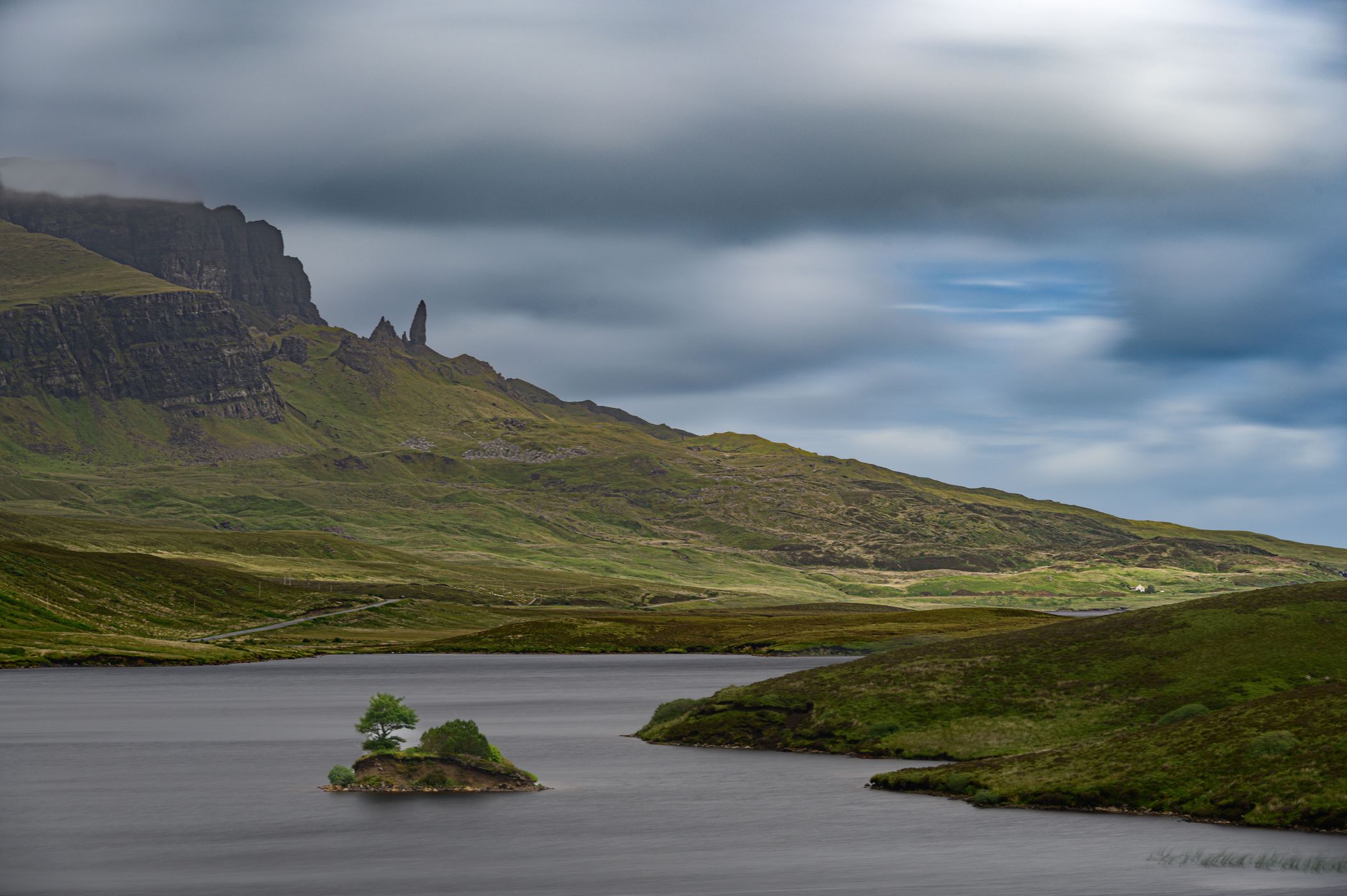 Old Man of Storr From Loch Fada, United Kingdom