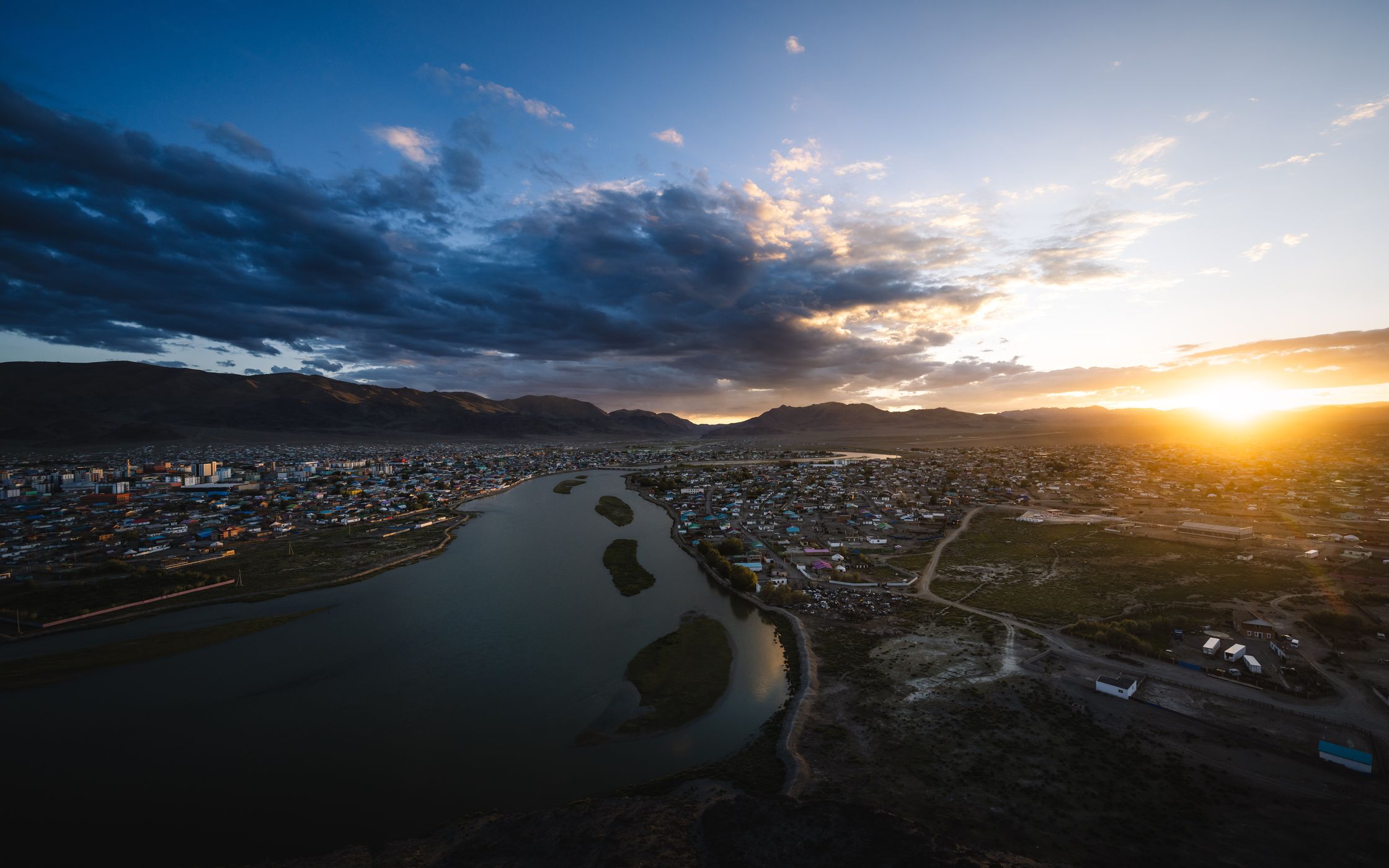 Olgii overlook panorama, Mongolia