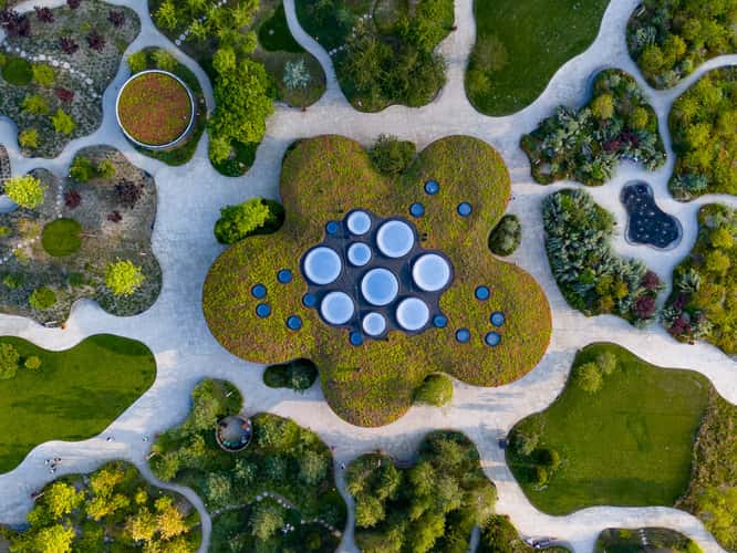 Park above underground parking lot, Copenhagen
