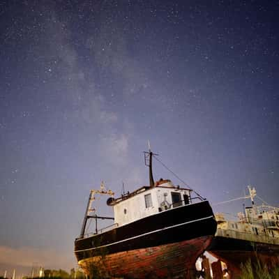 Peenemünde rusty ships, Germany