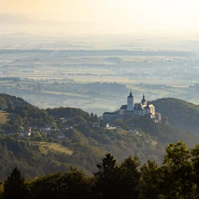 Rosalienberg, view of Forchtenstein castle, Austria