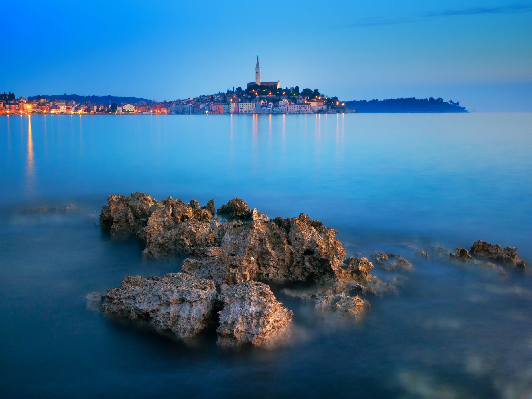 Rovinj from Wanderweg trail, Croatia