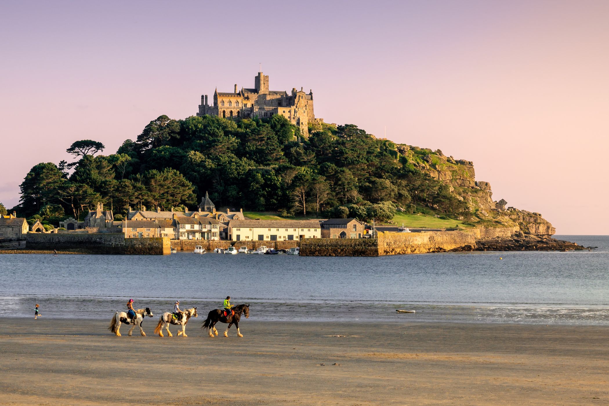 View of St Michael’s Mount from Marazion Car Park, United Kingdom