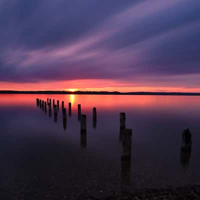 Starnberger See with view to the Alps, Germany