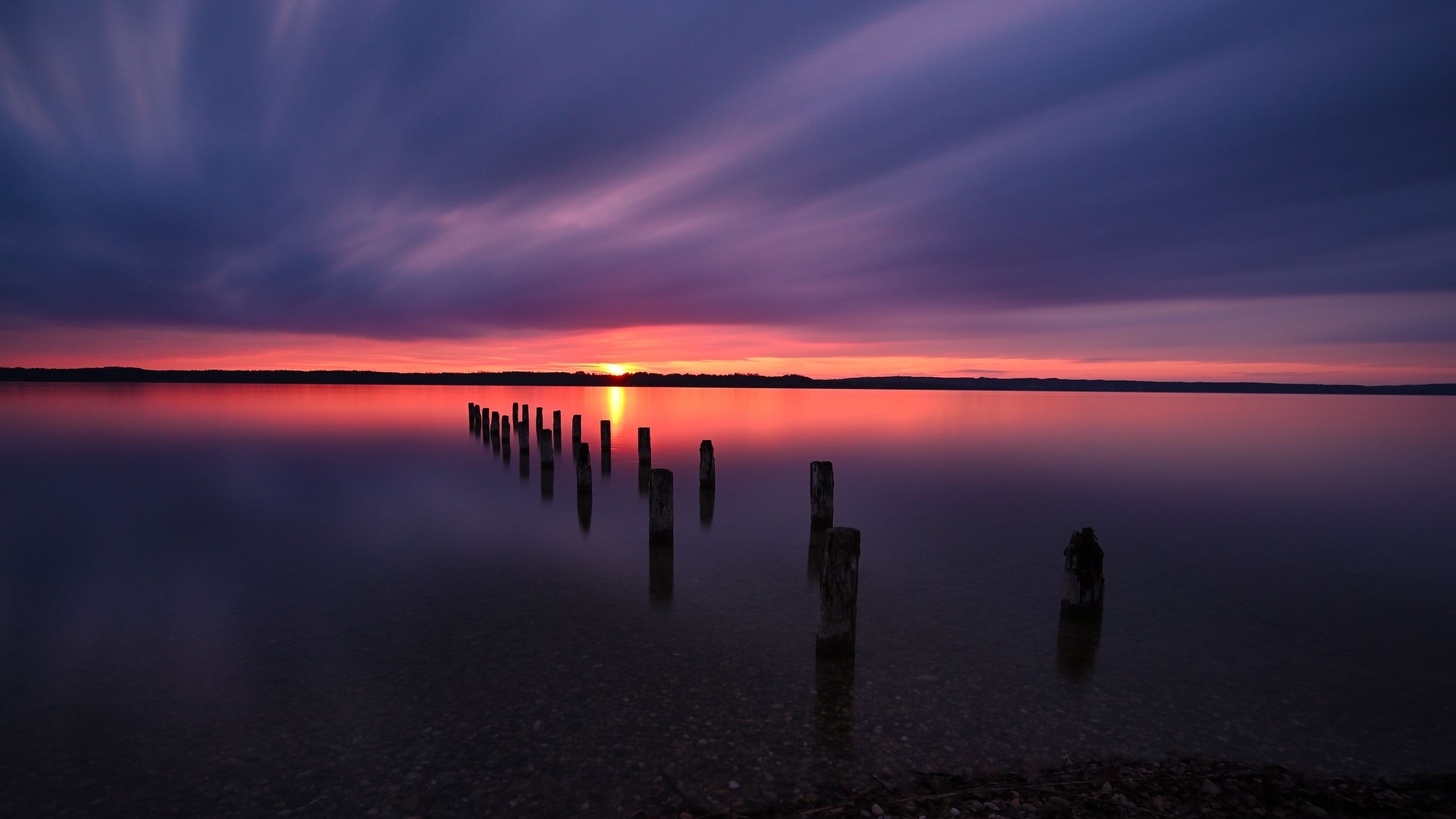 Starnberger See with view to the Alps, Germany