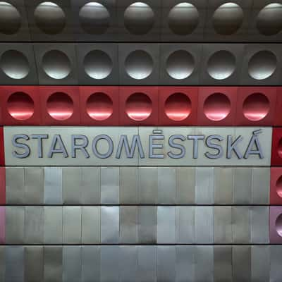 Staromestska subway station, Prague, Czech Republic