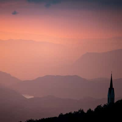 Sunset at Monte Terminillo - the Church, Italy