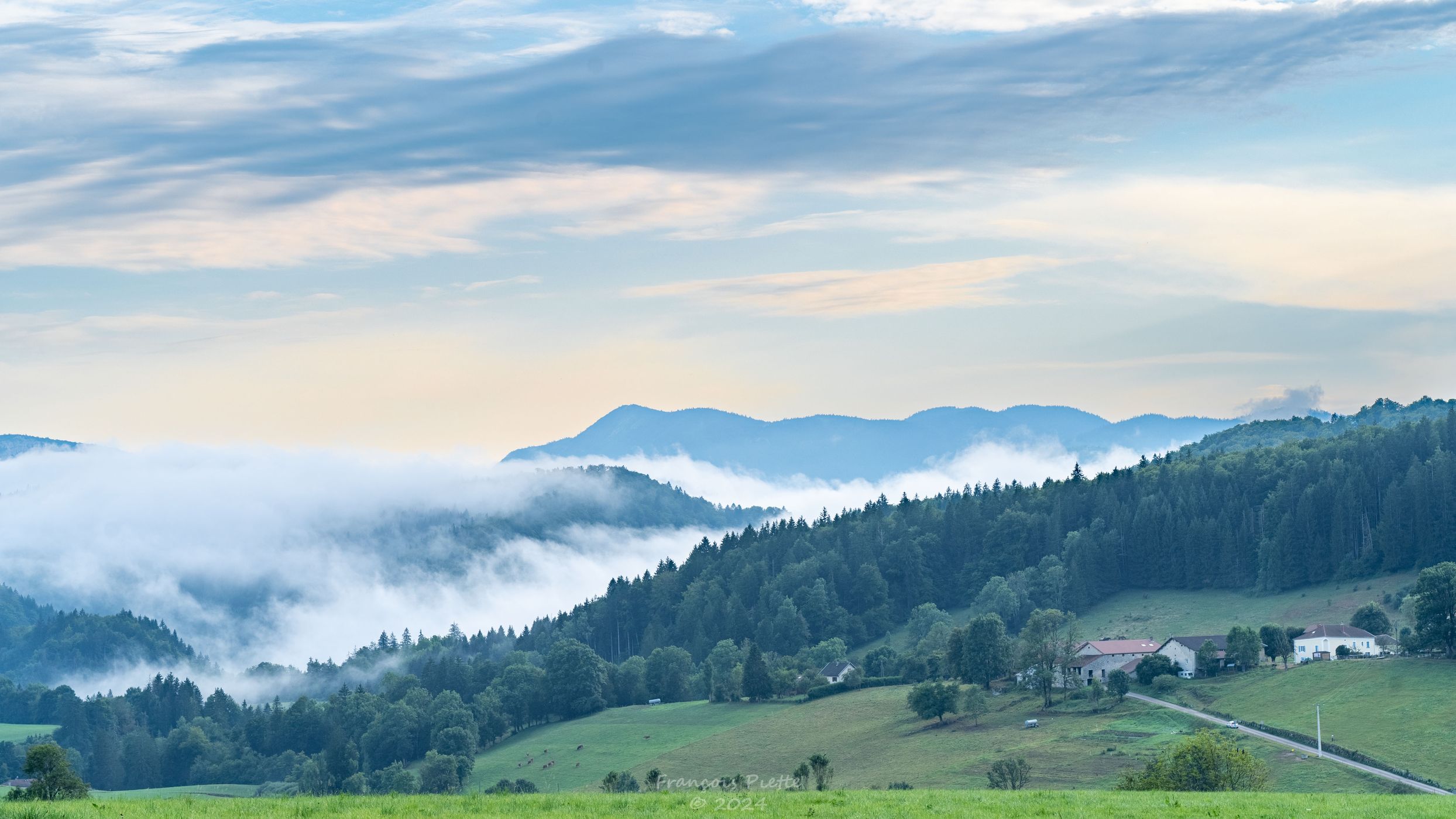Sunset at Saint-Martin-en-Vercors, France