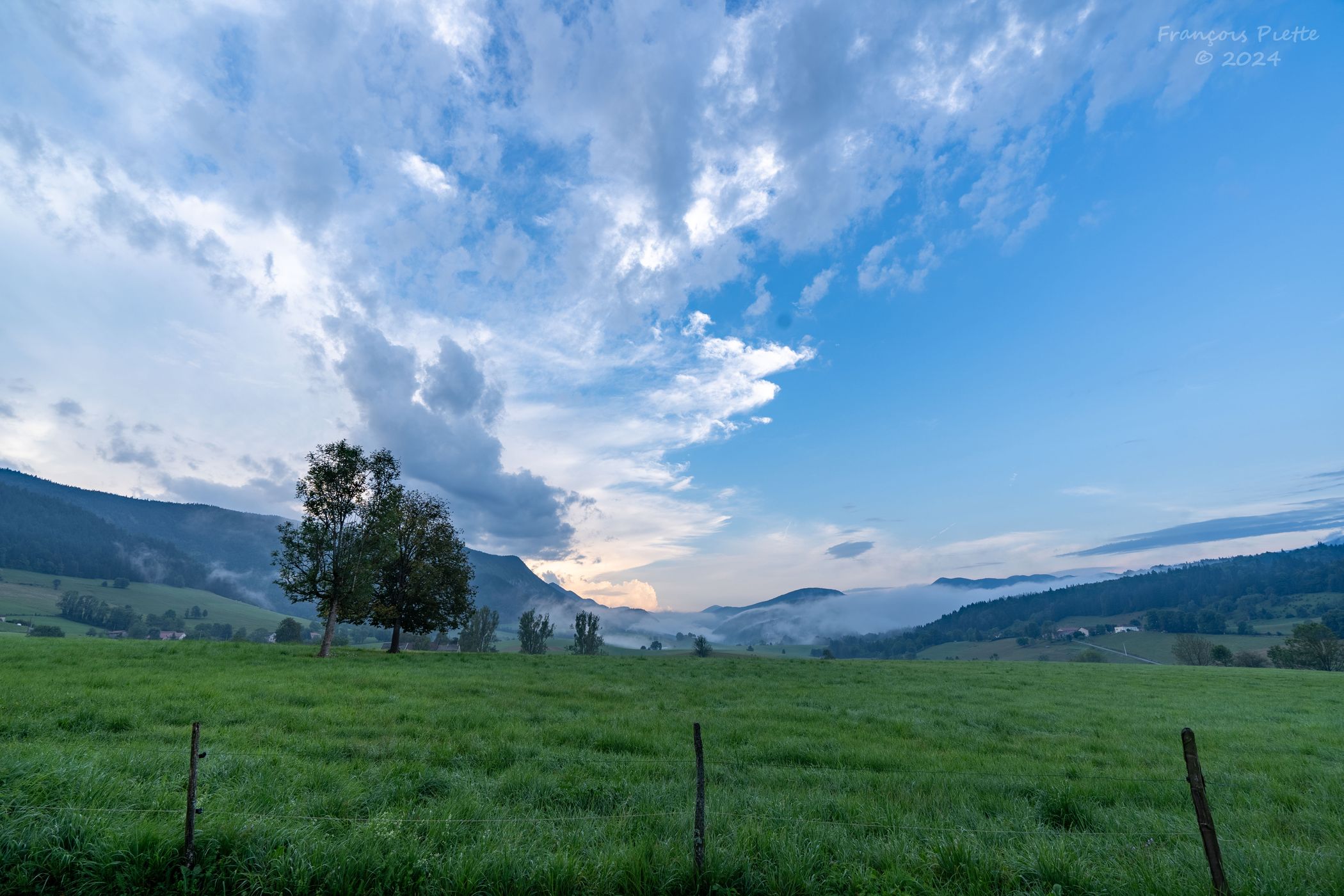Sunset at Saint-Martin-en-Vercors, France
