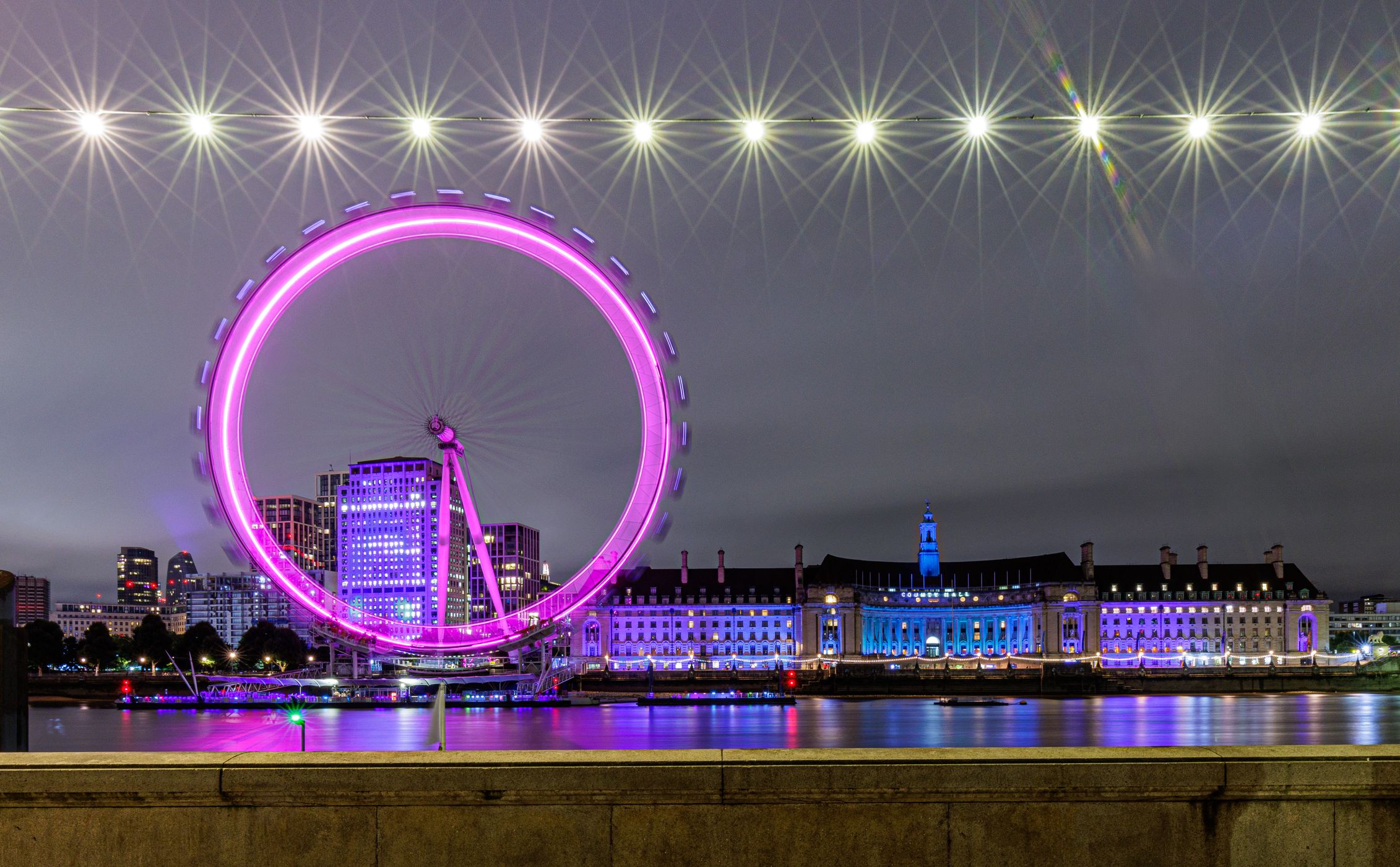 London Eye from Victoria Embankment, London, United Kingdom