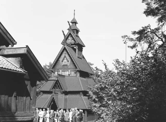 Viewing the Stave Church at Norsk Folkemuseum