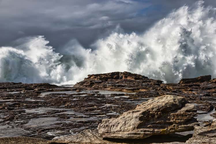 Wave crashing, Freshwater, Northern Beaches, Sydney, NSW