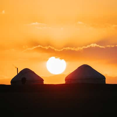 Yurts at Lake Song-Kul, Kyrgyz Republic