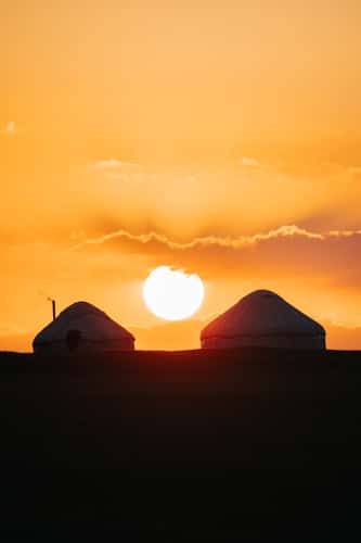 Yurts at Lake Song-Kul