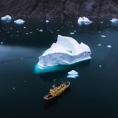 Aerial View Iceberg, Sermilik Fjord, Greenland