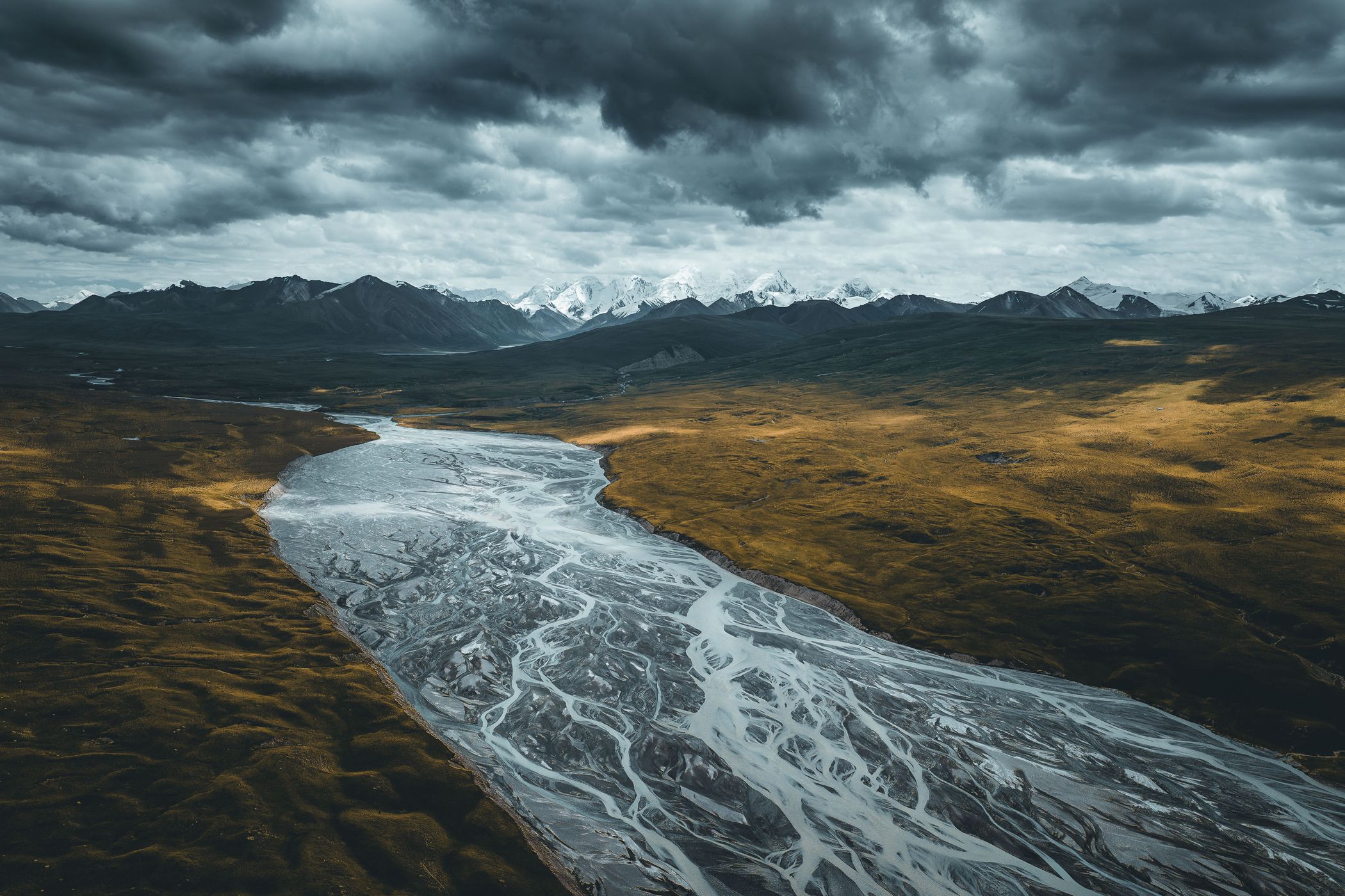Aksu river in Sary-Jaz region, Kyrgyz Republic