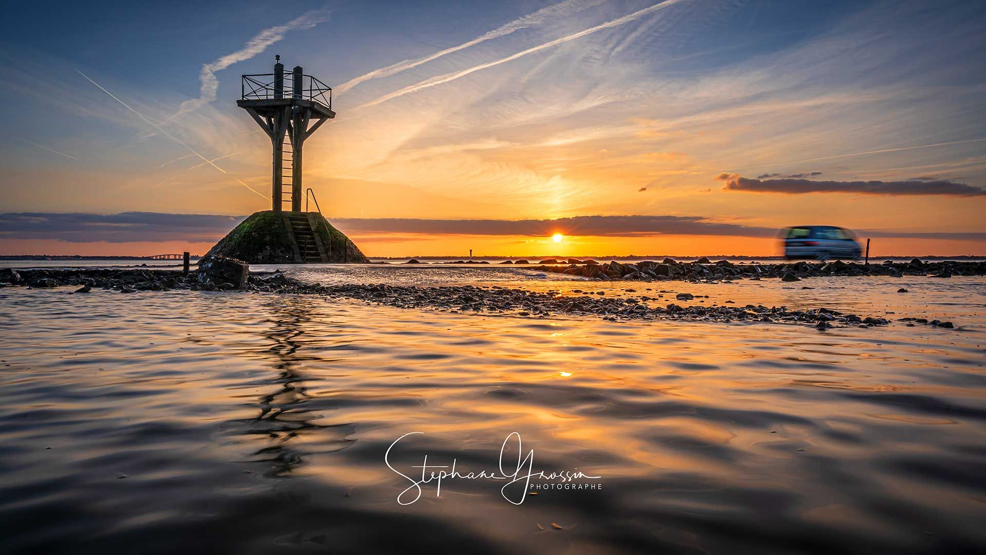 Balise refuge du passage du Gois, France