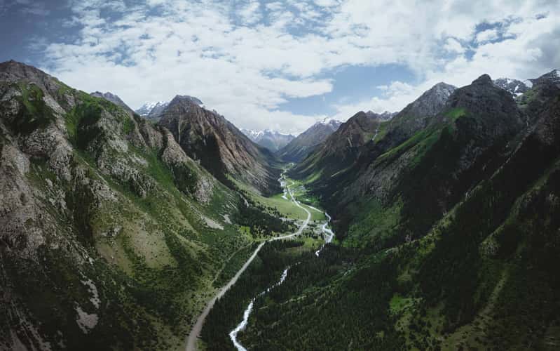 Barskoon valley, southern shore of Issyk Kul lake