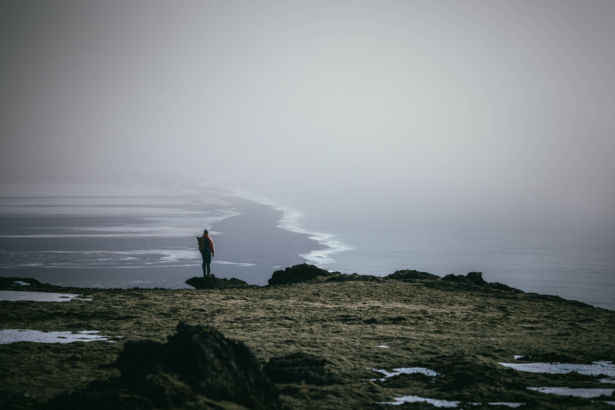 Black beaches from Reynisfjall, Vik, Iceland