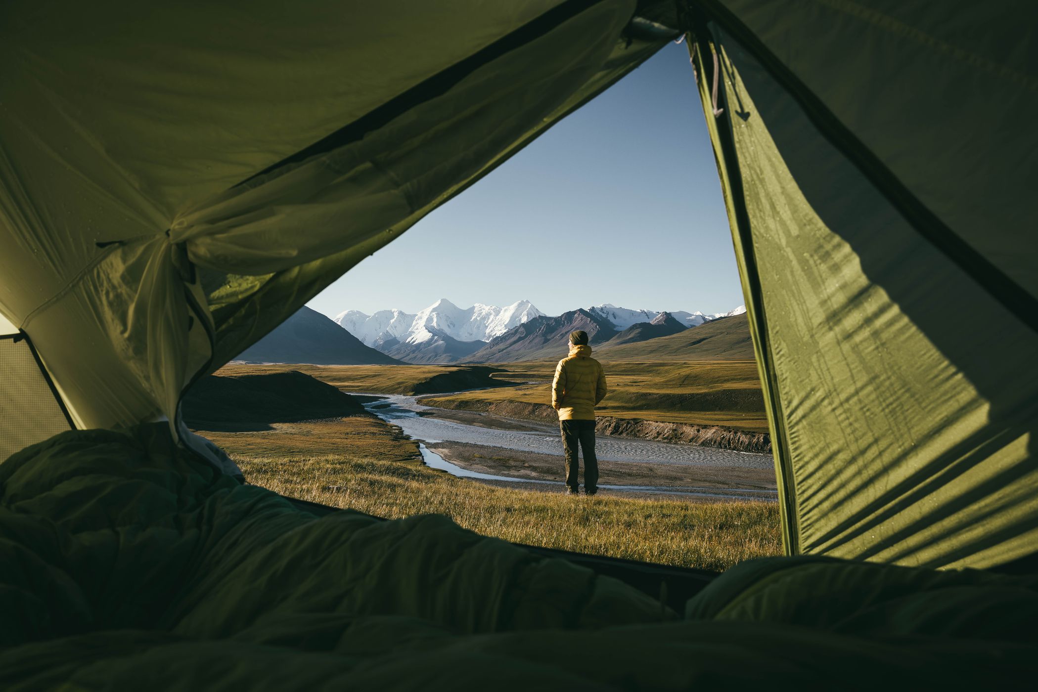 Camping in Sary-Jaz valley, Kyrgyz Republic